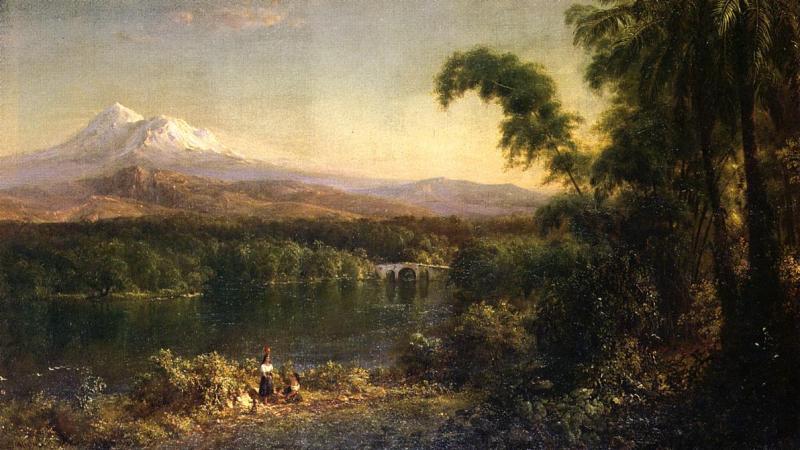Frederic Edwin Church Figures in an Ecuadorian Landscape Germany oil painting art